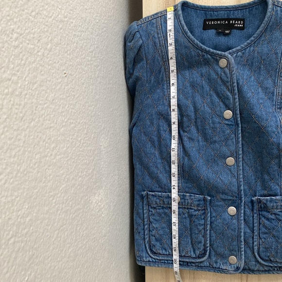 Veronica Beard Quilted Denim Camilla Jacket Size XS - Picture 14 of 15